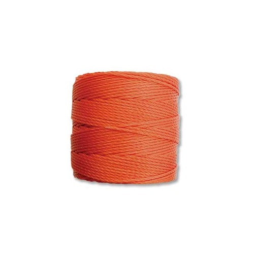S-Lon Cord · Tex 210 · Orange · 0.5 mm · 77yd, Supply, Tejas Beads
