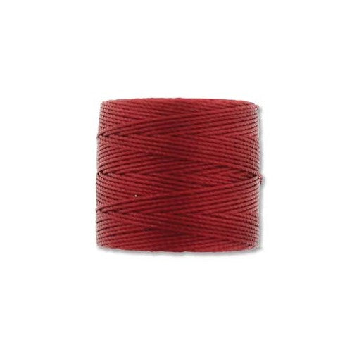 S-Lon Cord · Tex 210 · Red Hot · 0.5 mm · 77yd, Supply, Tejas Beads