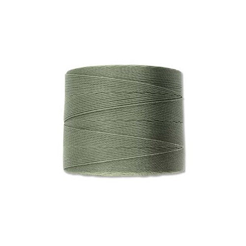 S-Lon Micro Cord · Tex 70 · Olive · 0.12 mm · 262yd, Supply, Tejas Beads