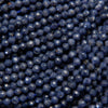 Faceted blue sapphire beads.
