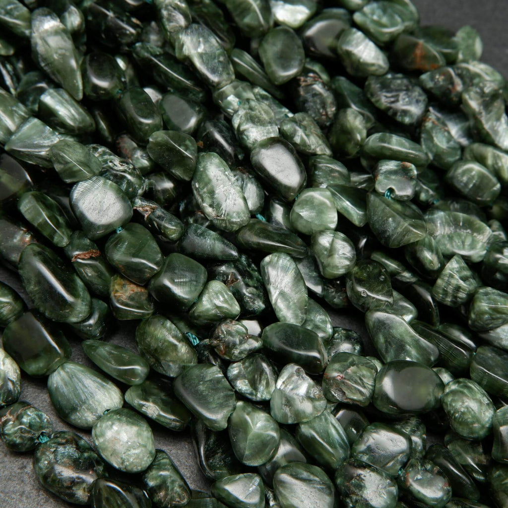 Seraphinite beads.