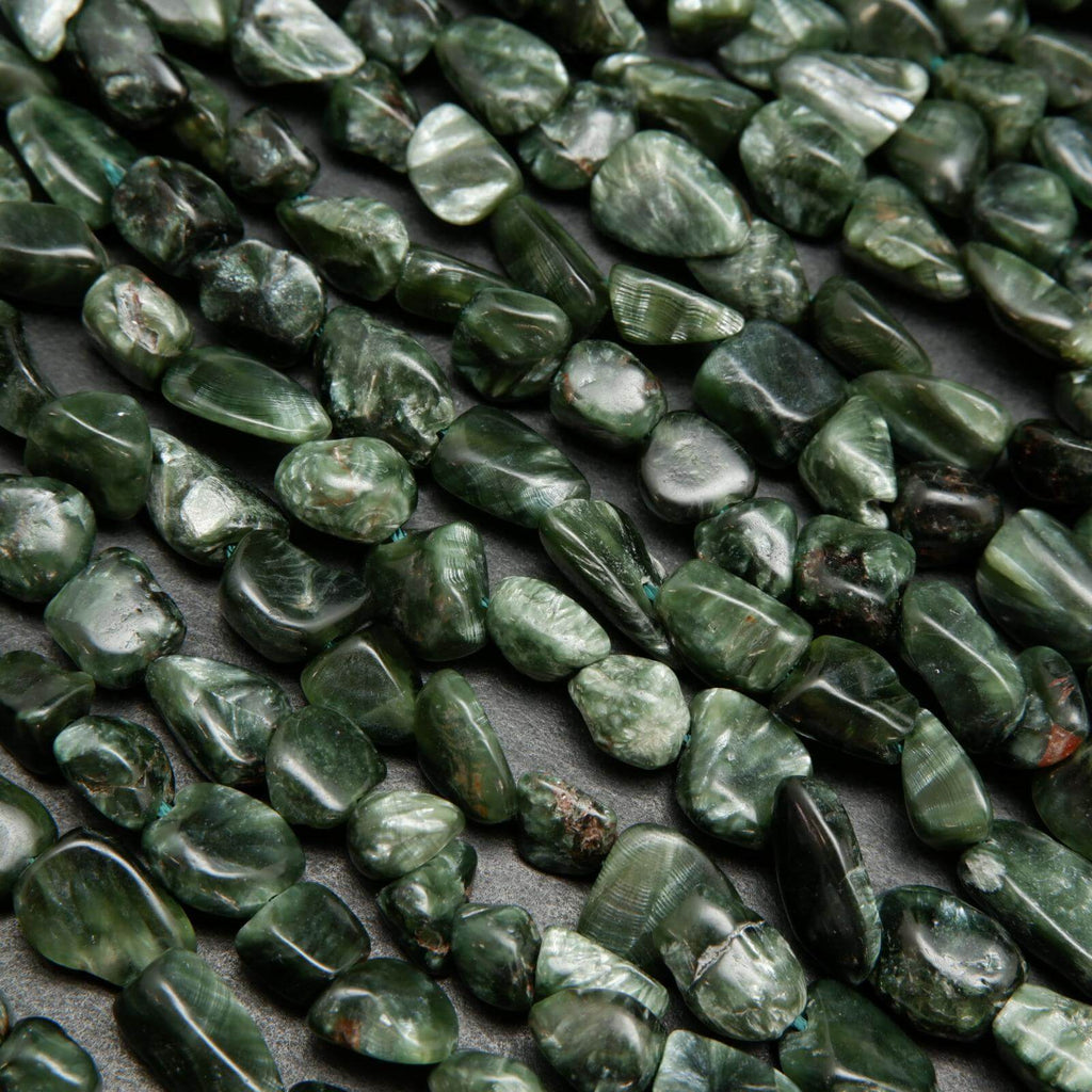 Seraphinite beads.
