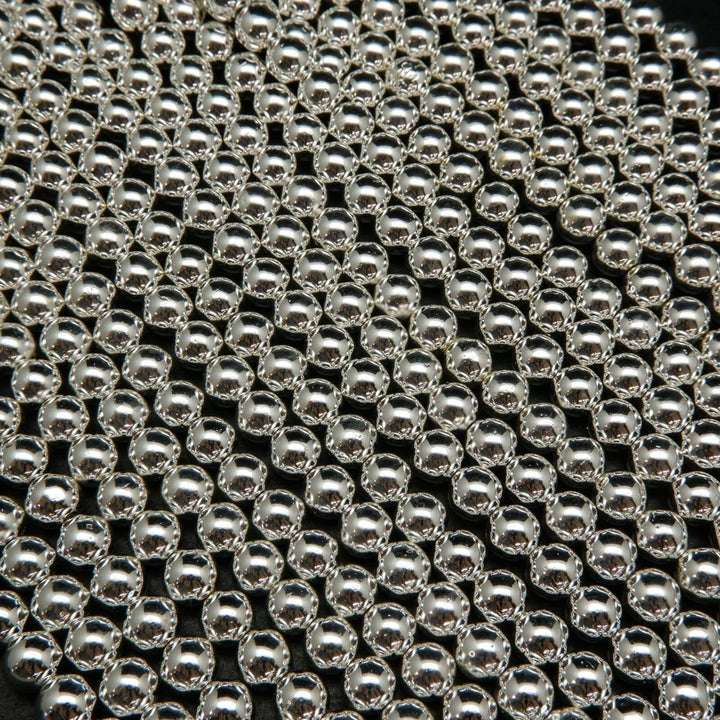 Silver Hematite Beads.
