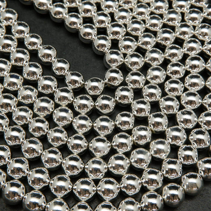 Silver Hematite Beads.