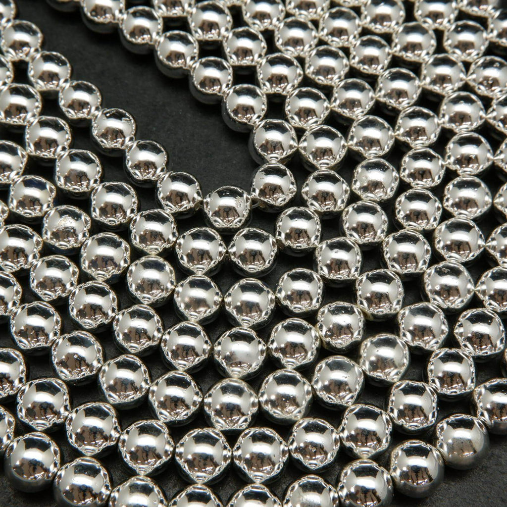 Heavy Faceted Gunpowder Grey Hematite 8mm Beads: MrBead