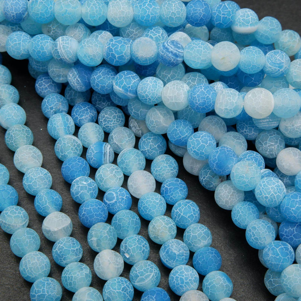 Sky blue beads.