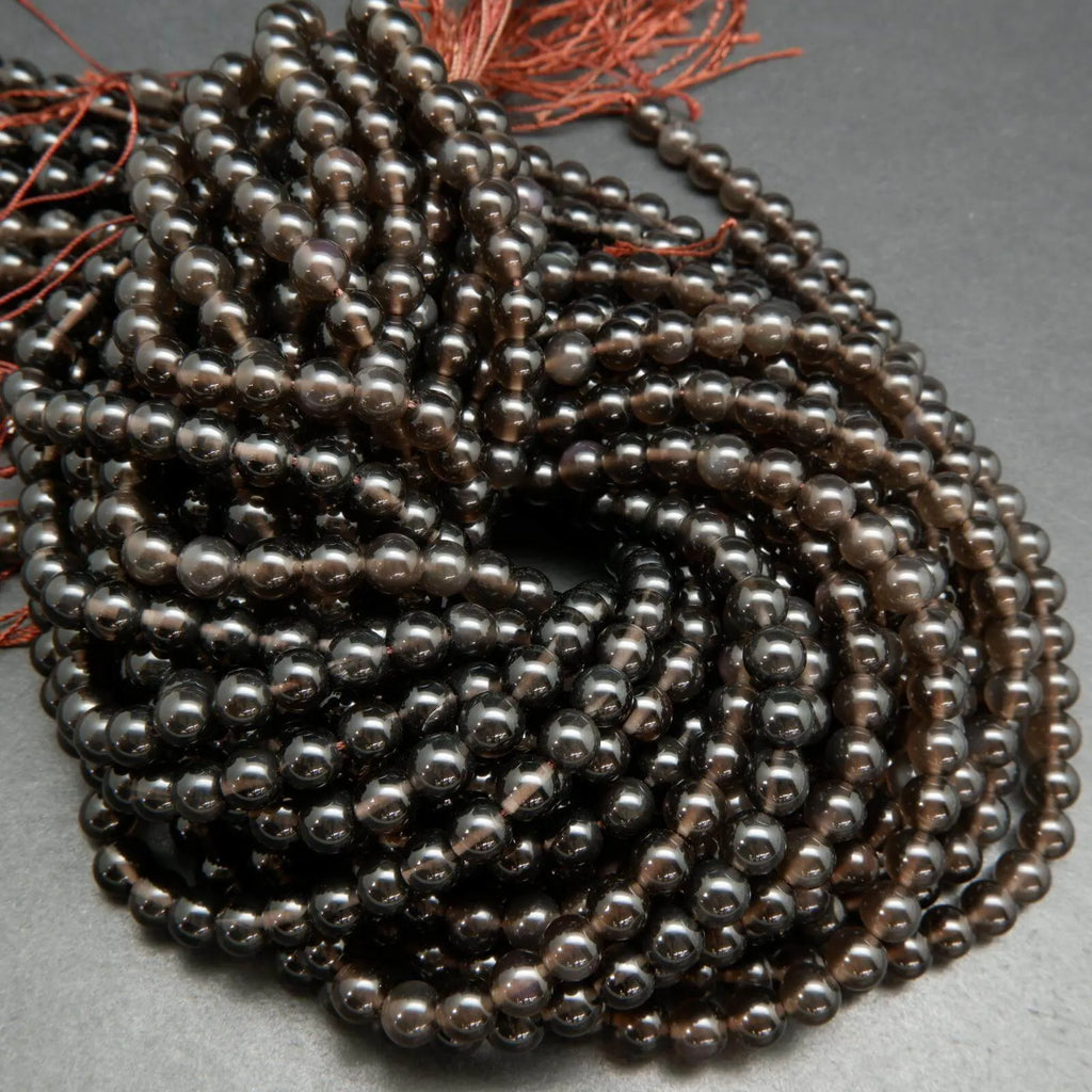 Smokey Obsidian Beads.