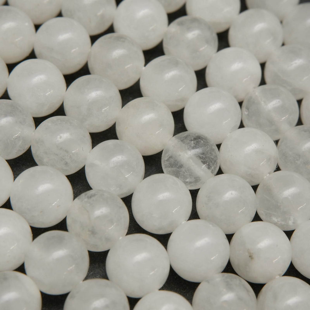 Snow Quartz · Smooth · Round · 6.5mm, 8.5mm, 10.5mm, Bead, Tejas Beads