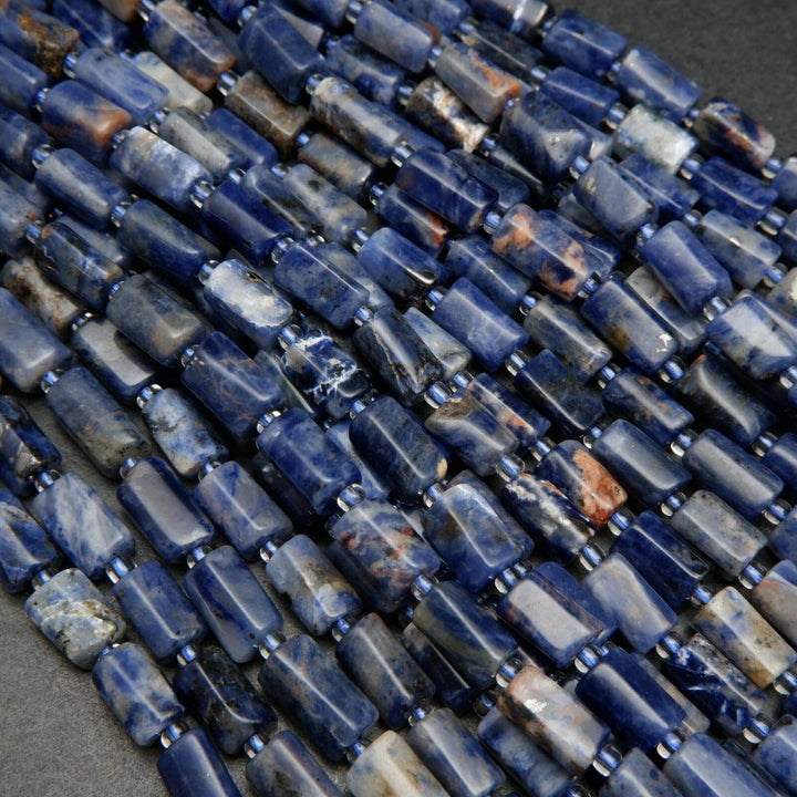 Orange sodalite beads.