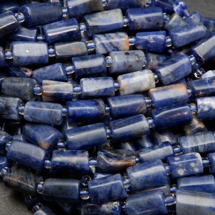 Orange sodalite beads.