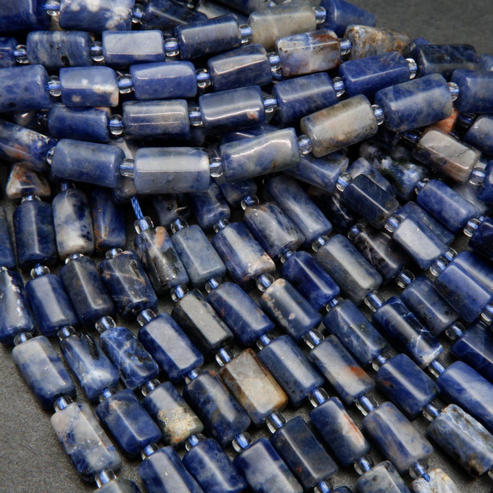 Orange sodalite beads.