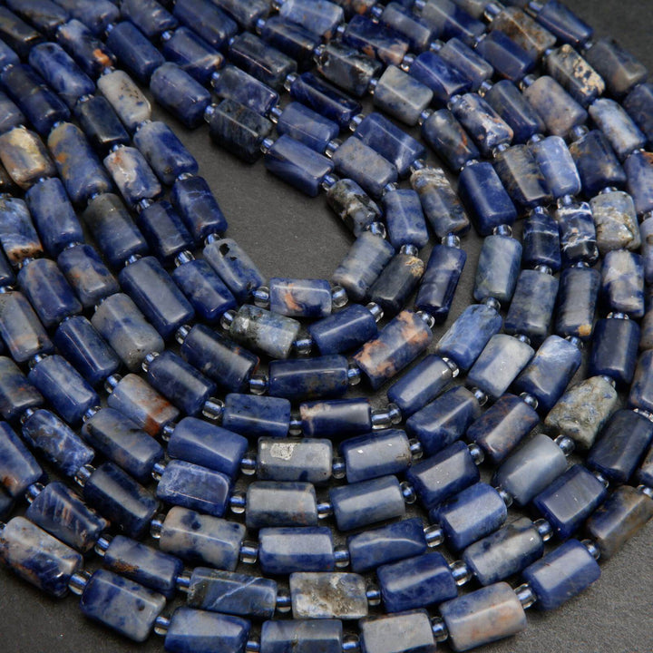 Orange sodalite beads.