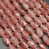 Strawberry Quartz · Faceted · Barrel · 10mm, Bead, Tejas Beads