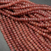 Rondelle strawberry quartz beads.