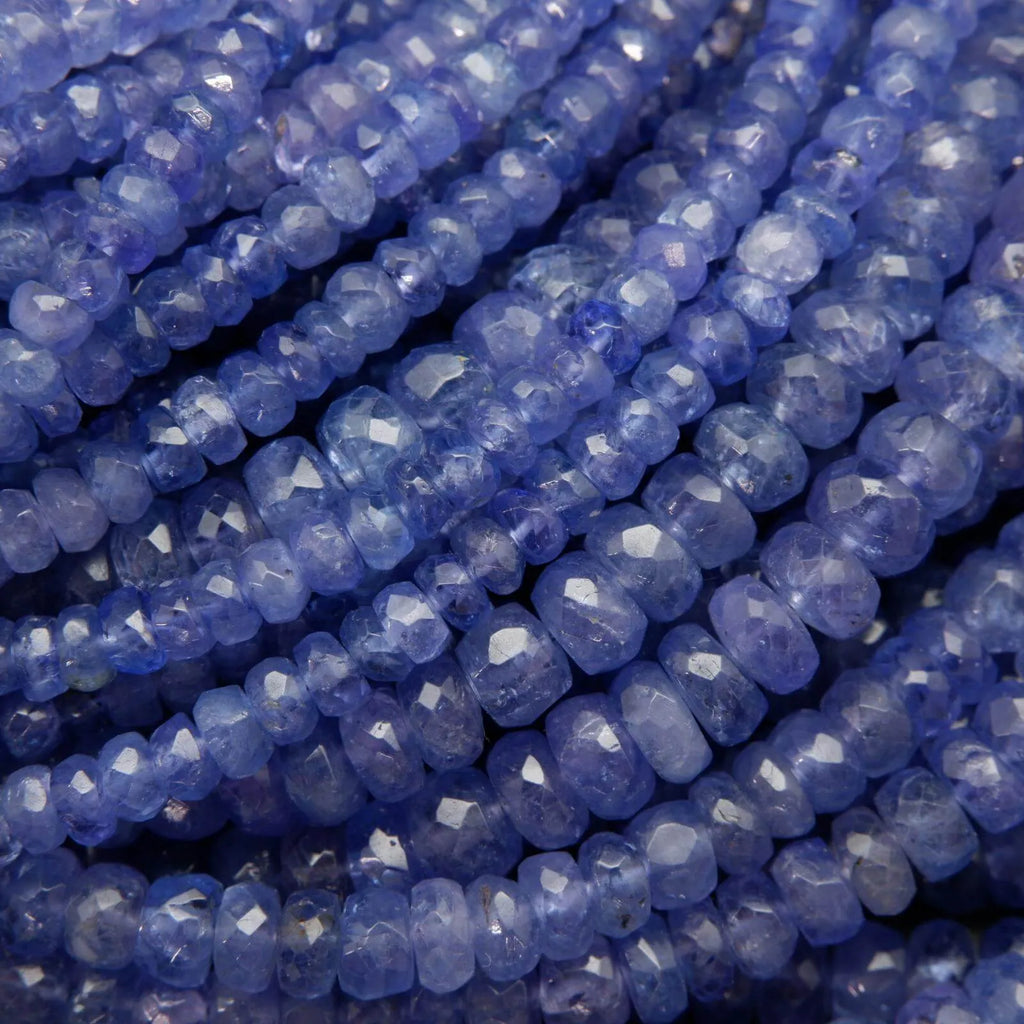 Tanzanite · Microfaceted · Rondelle · 4mm, 5mm Bead Tejas Beads