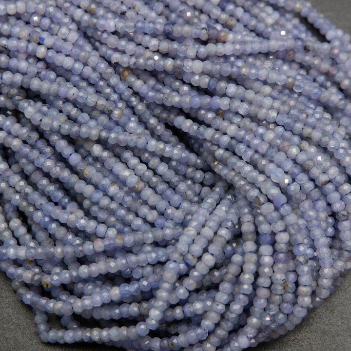 Tanzanite · Microfaceted · Rondelle · 2.8mm, Tejas Beads, Beads