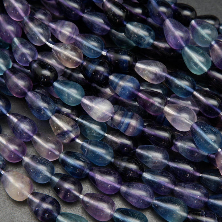 Fluorite Teardrop Beads.
