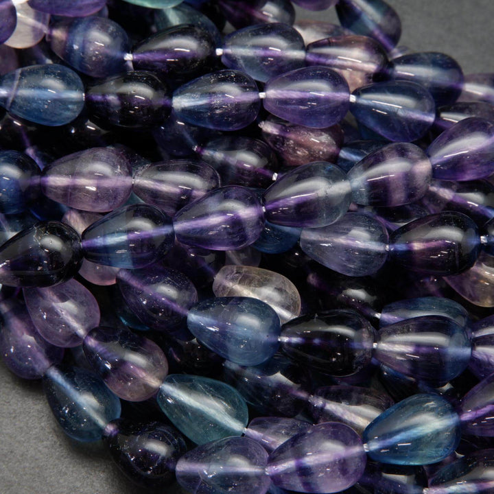 Fluorite Teardrop Beads.
