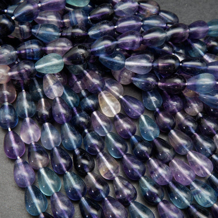 Fluorite Teardrop Beads.