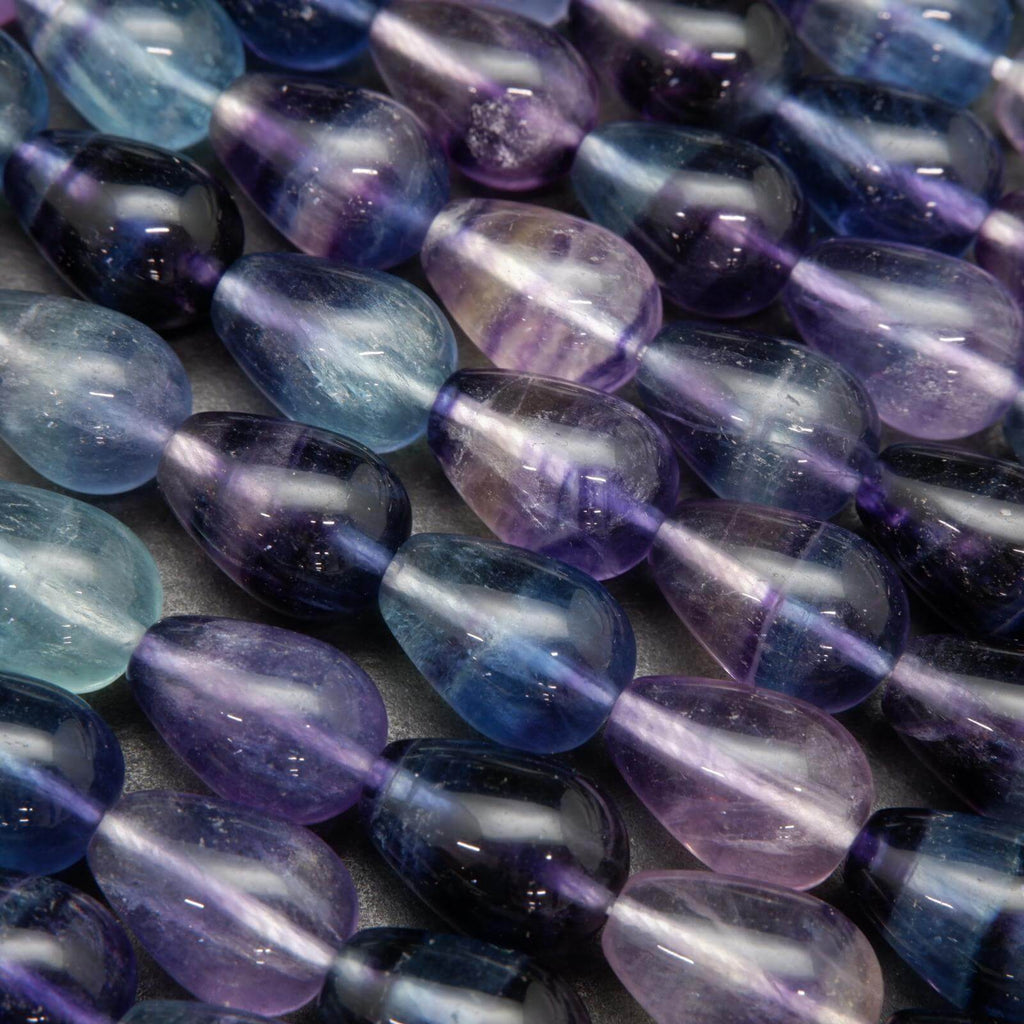 Fluorite Teardrop Beads.