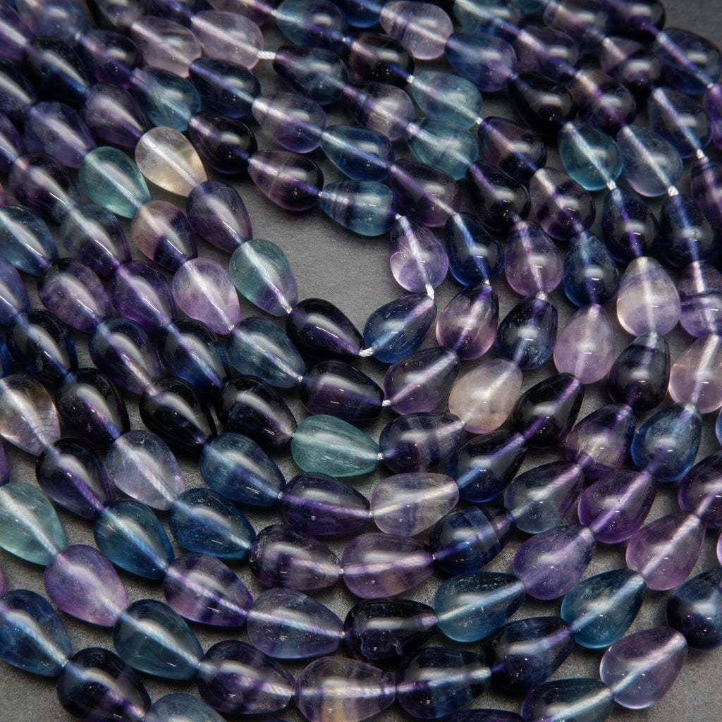 Fluorite Teardrop Beads.
