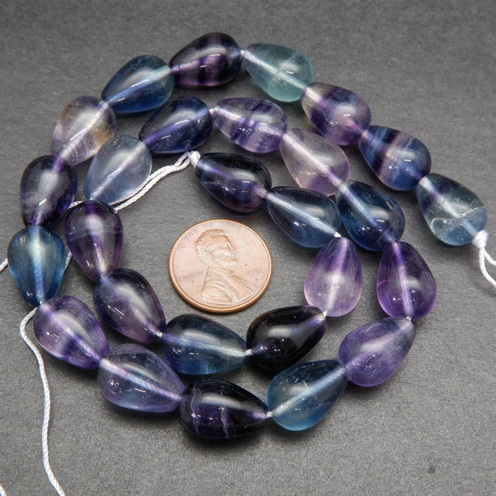 Fluorite Teardrop Beads.