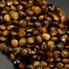 Tiger's Eye · Faceted · Coin · 6mm, 8mm **CLEARANCE**, Bead, Tejas Beads