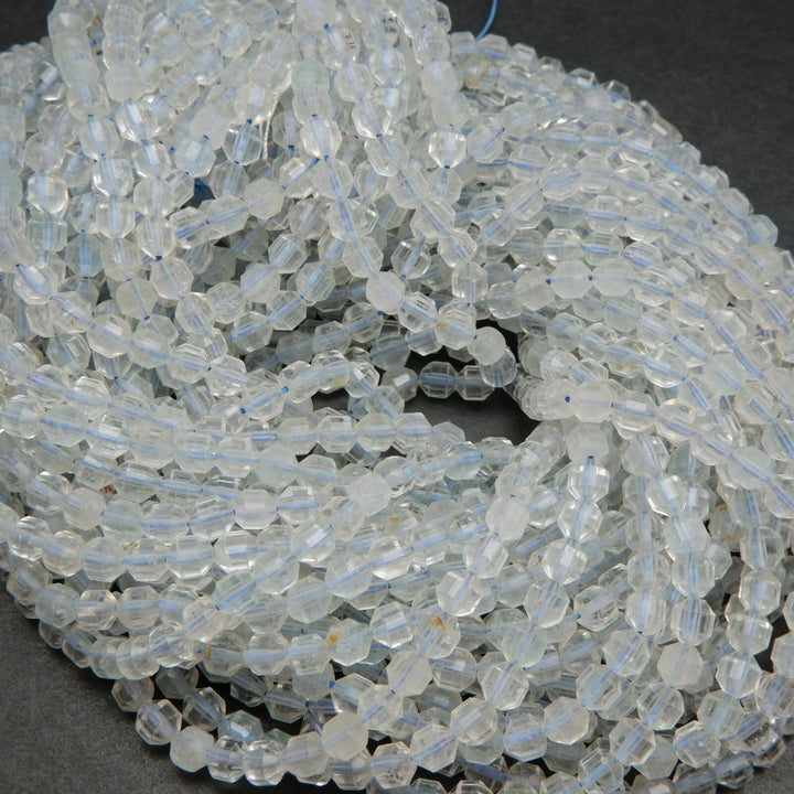 Clear topaz prism shape beads.