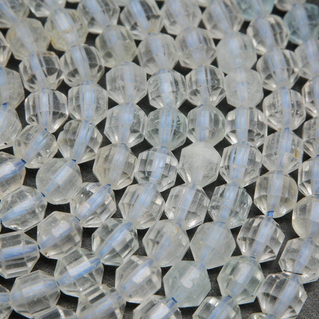 Clear topaz prism shape beads.