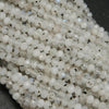 Rainbow Tourmalated Moonstone Beads. Faceted Rondelle Beads.
