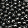 Faceted Black Tourmaline Beads.