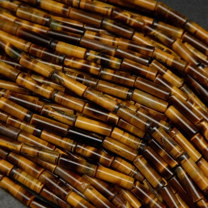 Tiger Eye Tube Shape Beads.