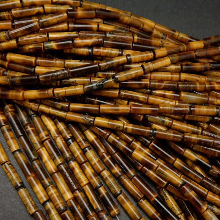 Tiger Eye Tube Shape Beads.