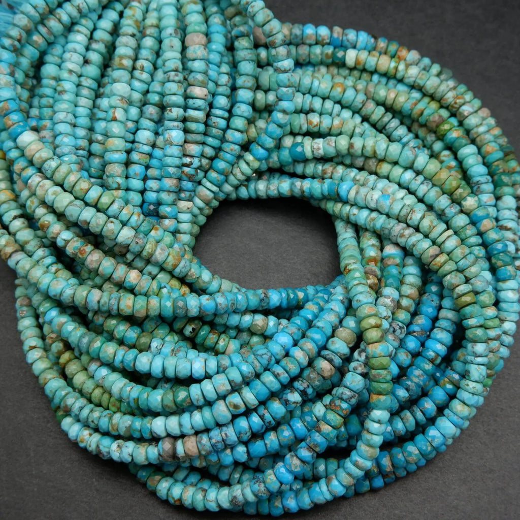Turquoise beads.