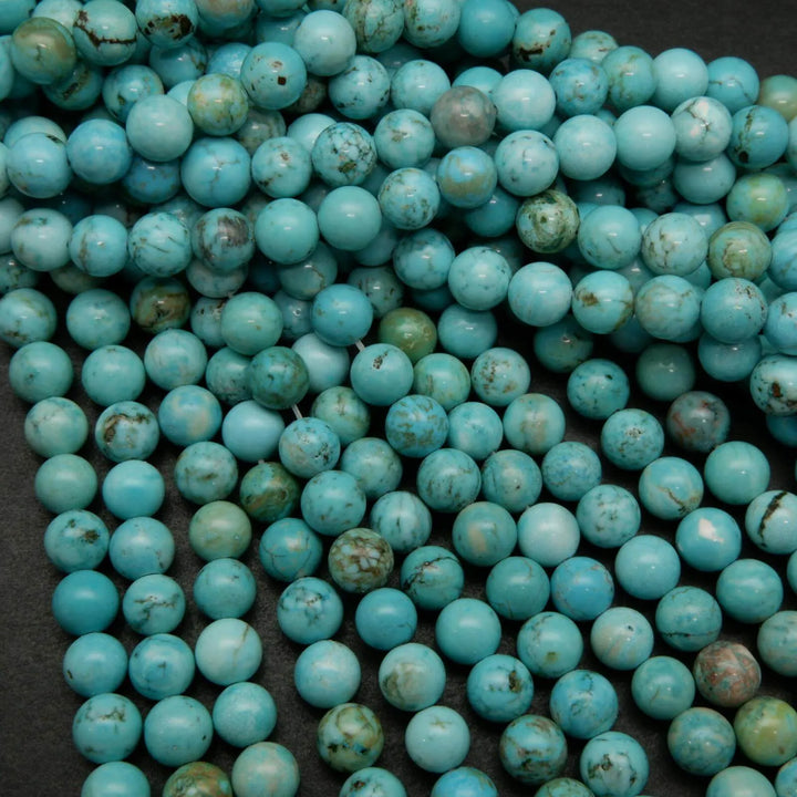 Dyed blue howlite beads.