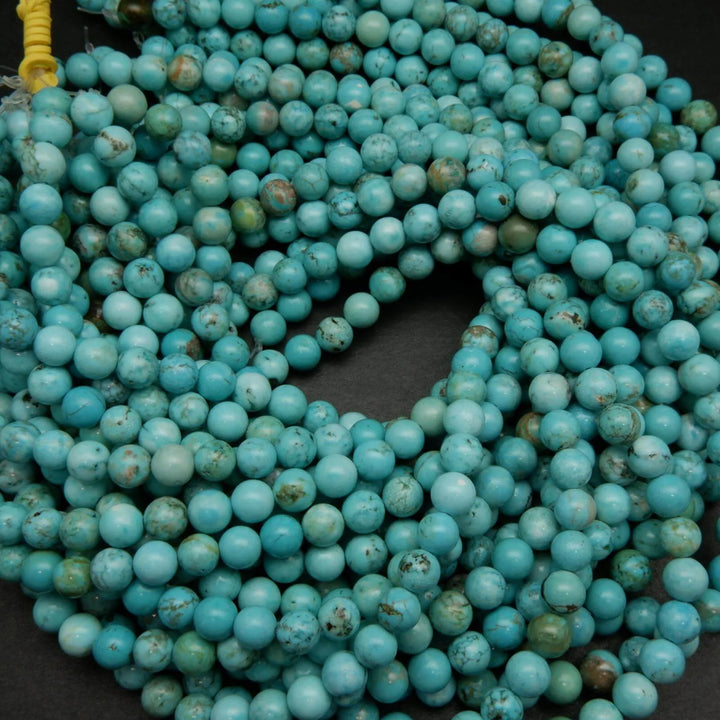 Dyed blue howlite beads.