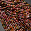 Watermelon Tourmaline Faceted Beads.