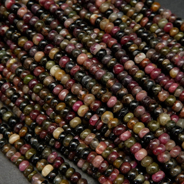 Watermelon Tourmaline · Smooth · Rondelle · 5.5mm - 6mm, Bead, Tejas Beads