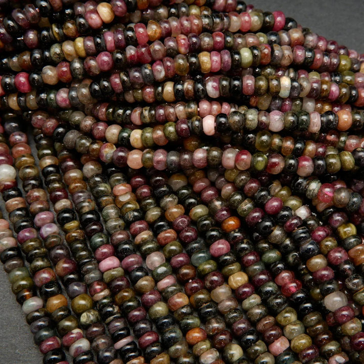 Watermelon Tourmaline · Smooth · Rondelle · 5.5mm - 6mm, Bead, Tejas Beads