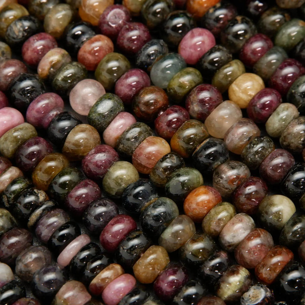 Watermelon Tourmaline · Smooth · Rondelle · 5.5mm - 6mm, Bead, Tejas Beads