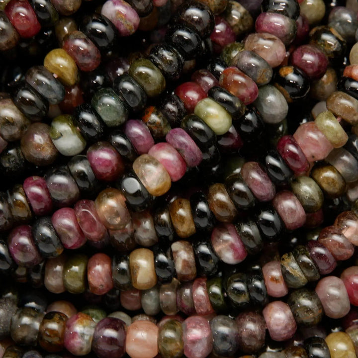 Watermelon Tourmaline · Smooth · Rondelle · 5.5mm - 6mm, Bead, Tejas Beads