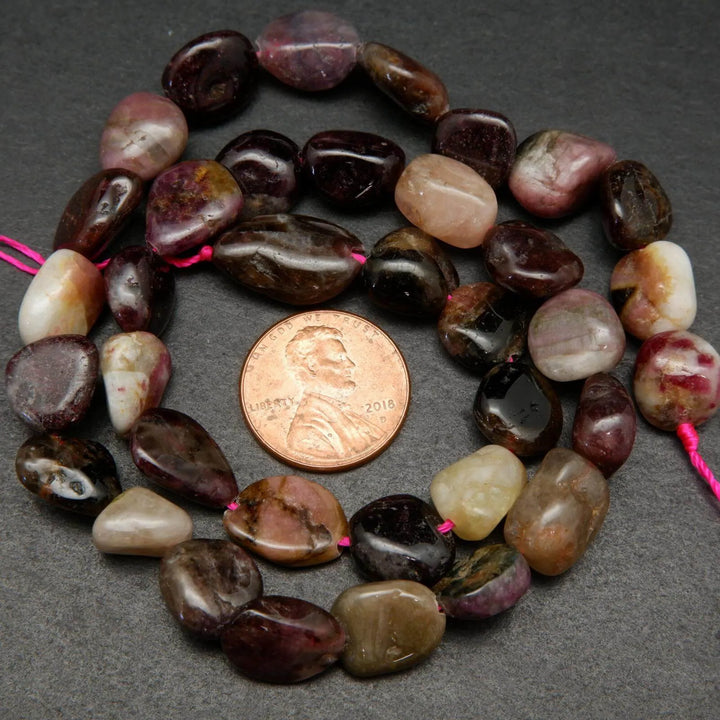 Watermelon Tourmaline · Smooth · Nugget · 10x14mm, Bead, Tejas Beads