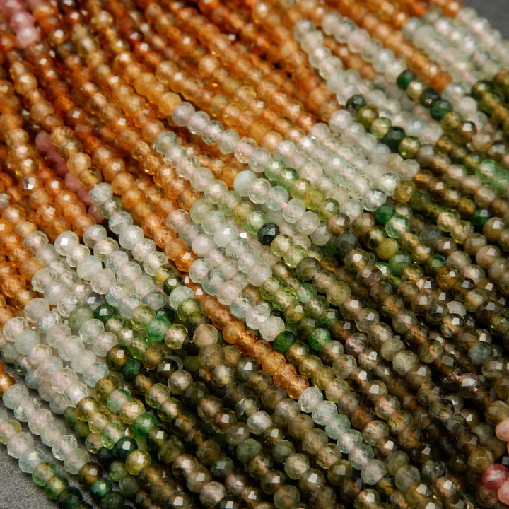 Watermelon tourmaline beads.