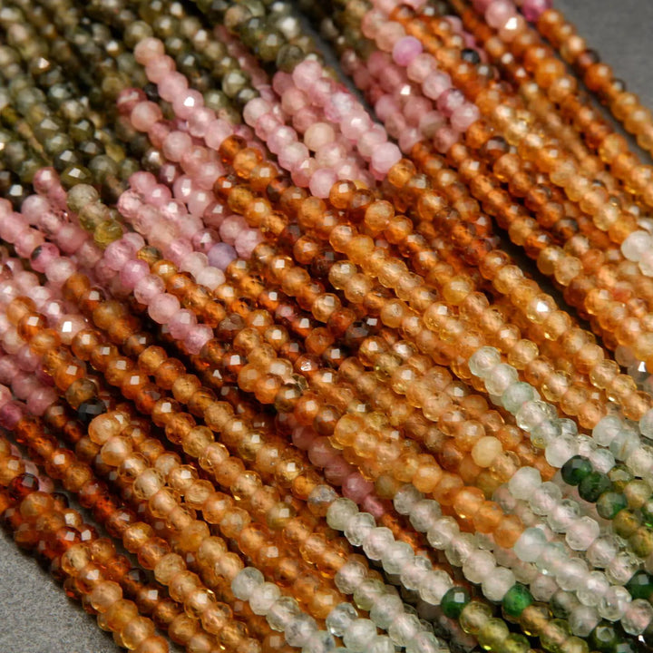 Watermelon tourmaline beads.