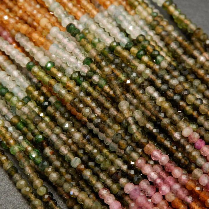 Watermelon tourmaline beads.