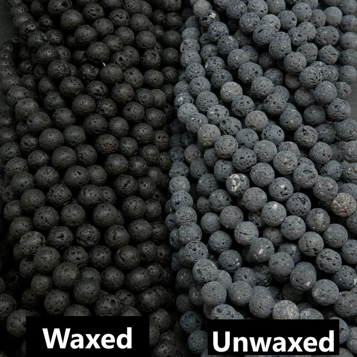 Waxed lava beads.