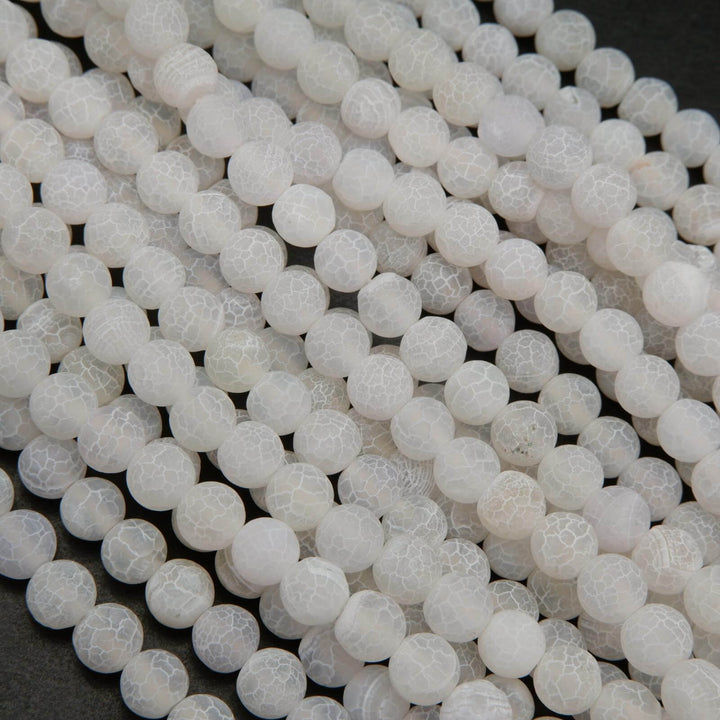 White Frosted Beads.
