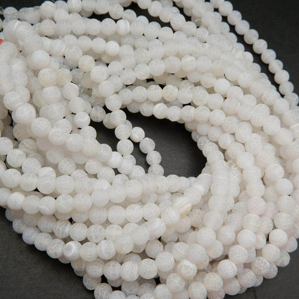 White Frosted Beads.