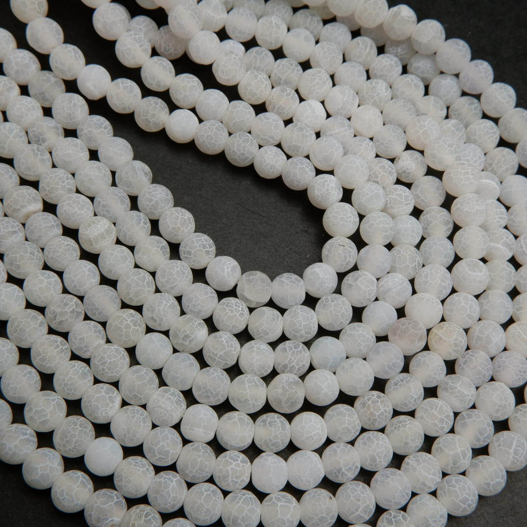 White Frosted Beads.