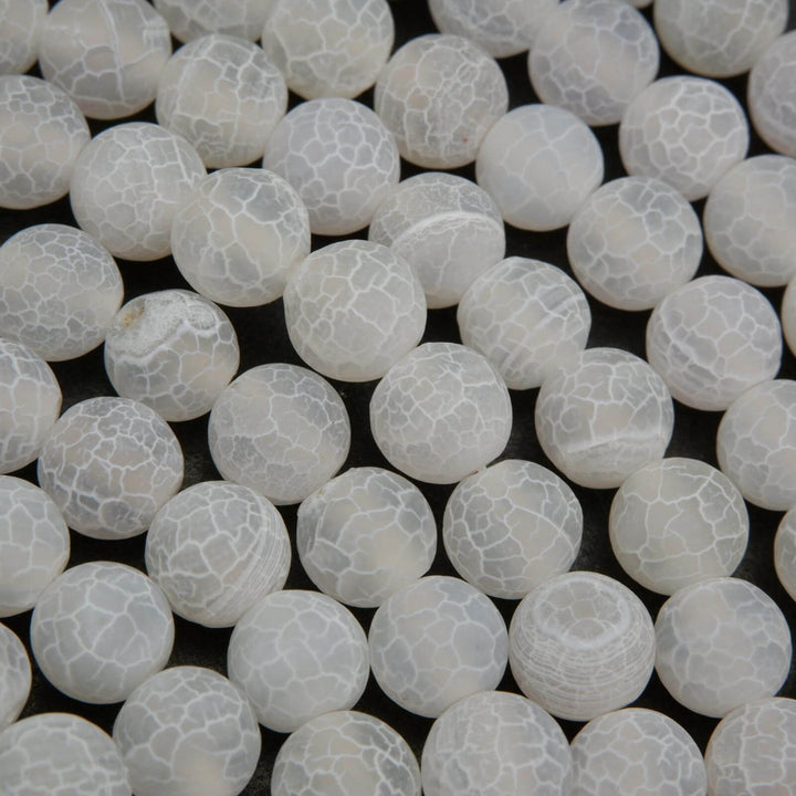 White Frosted Beads.
